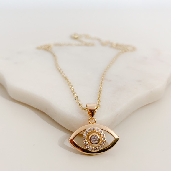 Evil Eye Necklace | 14k Gold Filled - Picture 3 of 10
